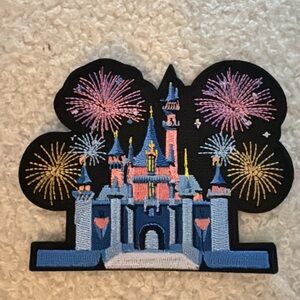 Colorful Castle and Fireworks Embroidered Patch